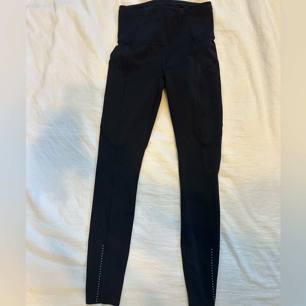 Lululemon Black Leggings with Logo and Stud Detail - Picture 2 of 6